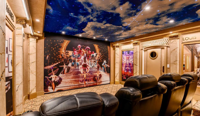 A beautiful home theater