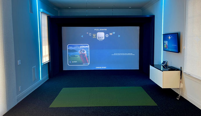 Golf Simulator Room Custom Design Elements