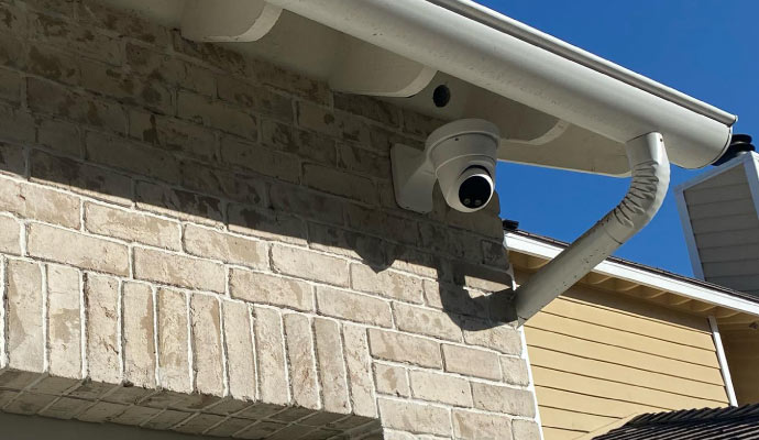 A installed cctv camera