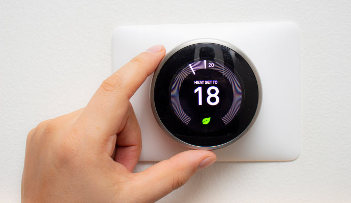 Installed smart thermostat