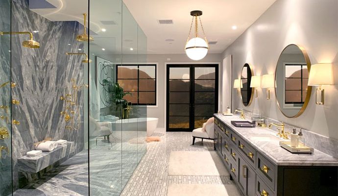 Smart bathroom with adjustable lighting design Smart bathroom with adjustable lighting design