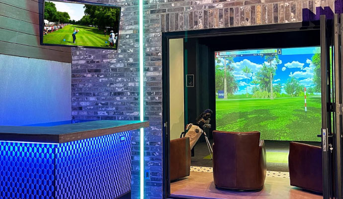 Golf simulator room